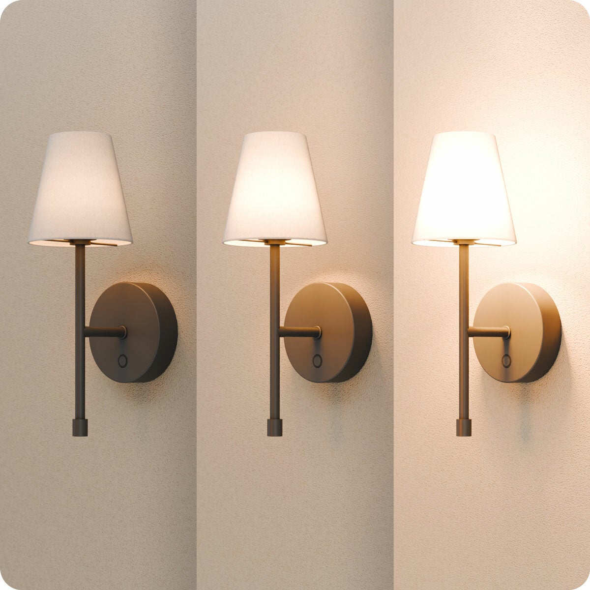 Globe Electric rechargeable LED wall sconce 2 pack, view 2