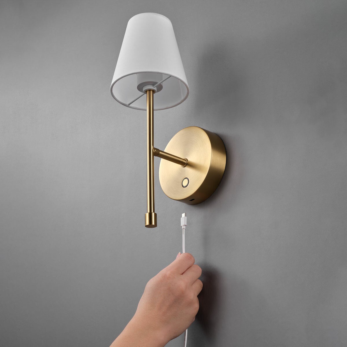 Globe Electric rechargeable LED wall sconce 2 pack, view 3