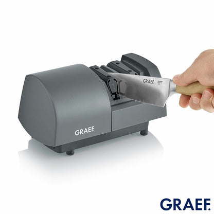 Graef SG520 electric knife sharpener quartz grey, main view