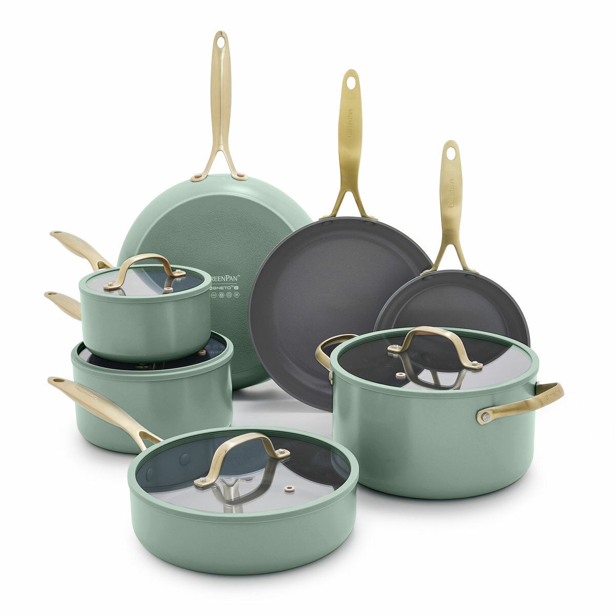 GreenPan Jewel Pro 15 piece ceramic cookware set, view 2