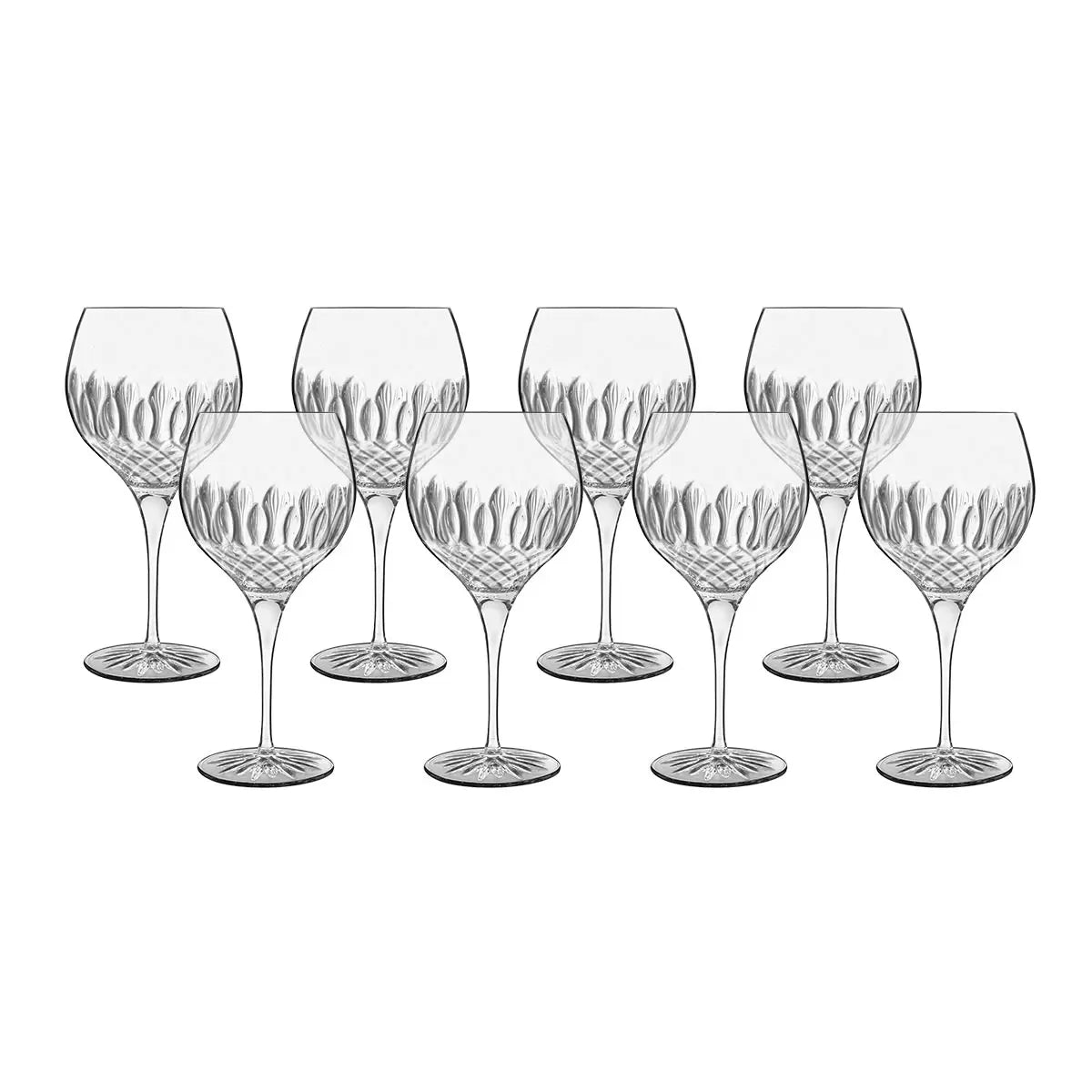 Luigi Bormioli Diamante Crystal Gin Glasses, 650ml, 8 Pack | Ultra-Clear Premium Crystal with Large Balloon Bowl for Perfect Cocktail Presentation | Home Bars, Entertaining & Gin Lovers
