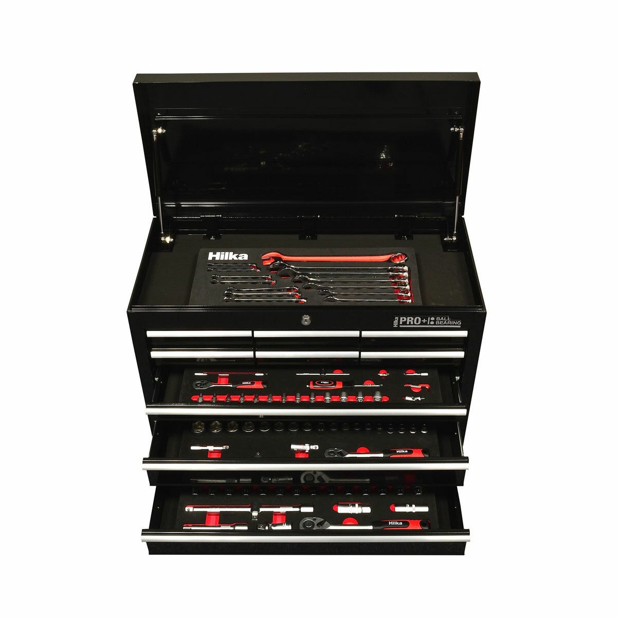 Hilka 156 piece EVA tool kit in 9-drawer chest, view 2