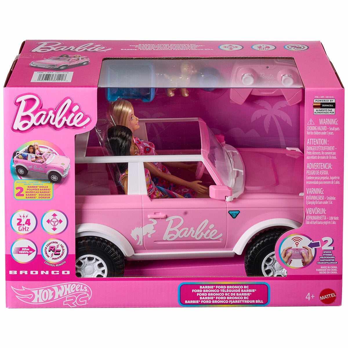 Hot Wheels RC Barbie Ford Bronco with dolls, main view