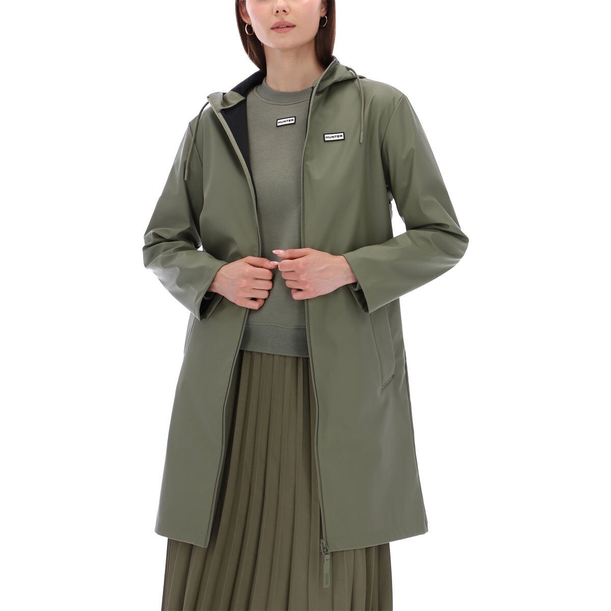 Hunter women's Bay PU rain coat, view 2