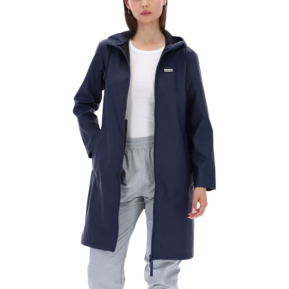 Hunter women's Bay PU rain coat, view 3