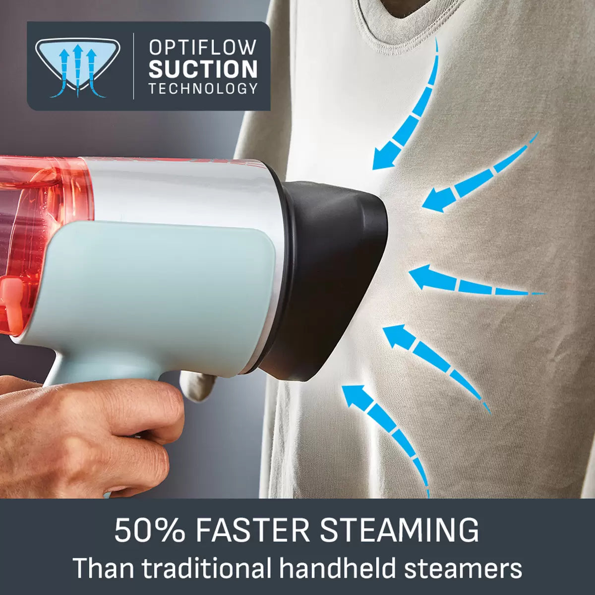 Tefal DT9814G0 AeroSteam Garment Steamer | Fast Wrinkle Removal | Busy Professionals & Home Use