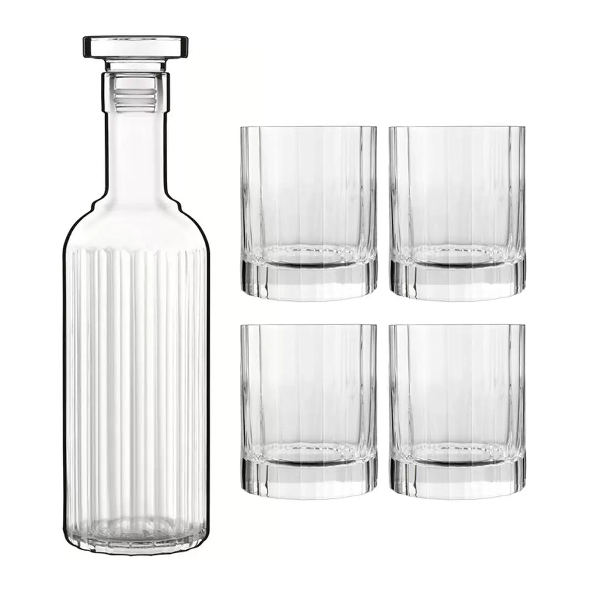 Luigi Bormioli Bach Whisky Set, 5 Piece | Premium Crystal Whisky Presentation & Enhanced Tasting Experience | Whisky Lovers & Luxury Gifting