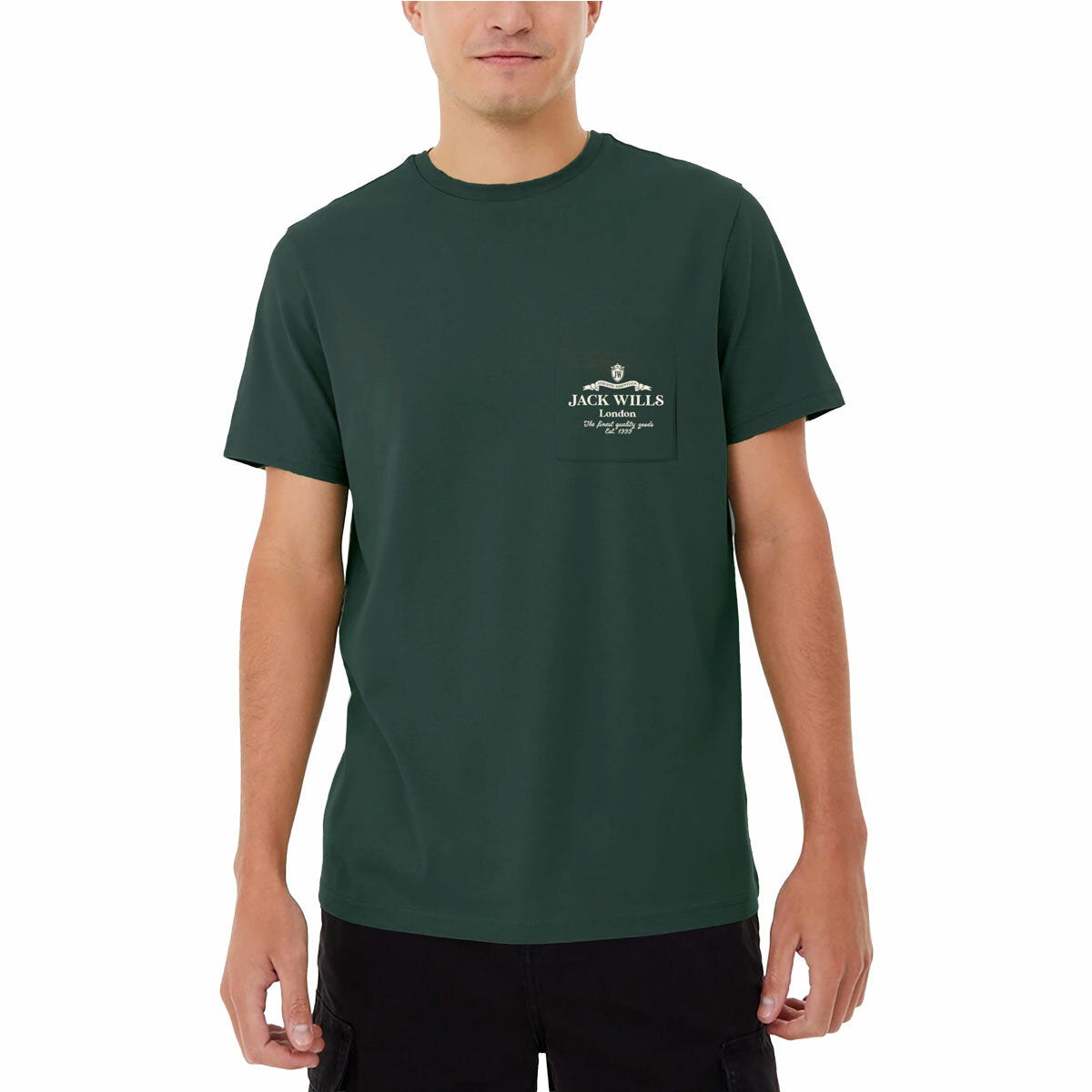 Jack Wills men's short sleeve pocket t-shirt, view 3