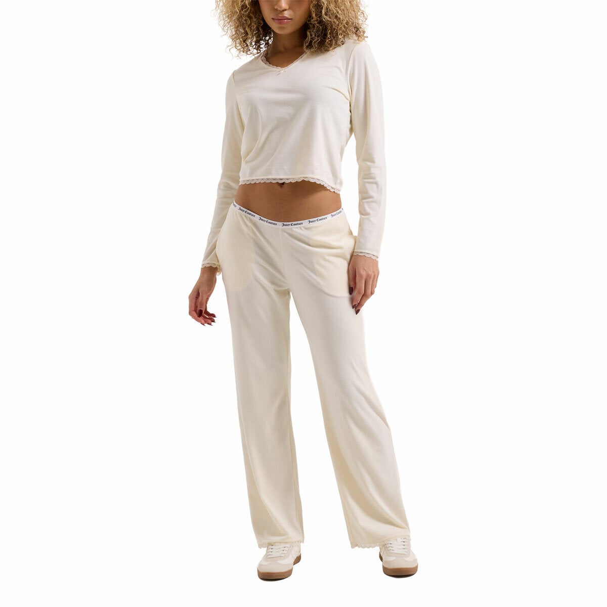 Juicy Couture women's waffle velour lounge set, view 3