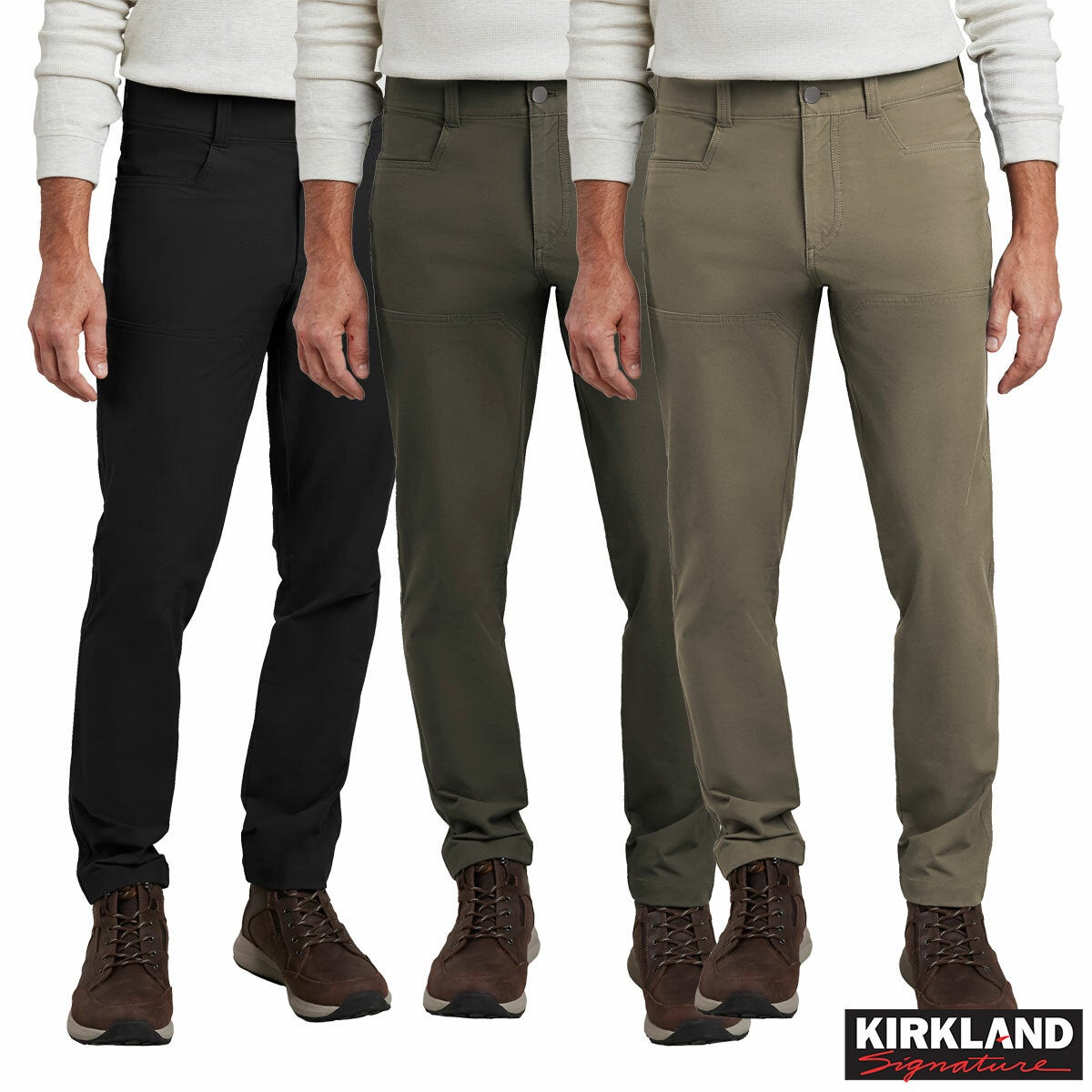 Kirkland Signature men's stretch tech trousers, main view