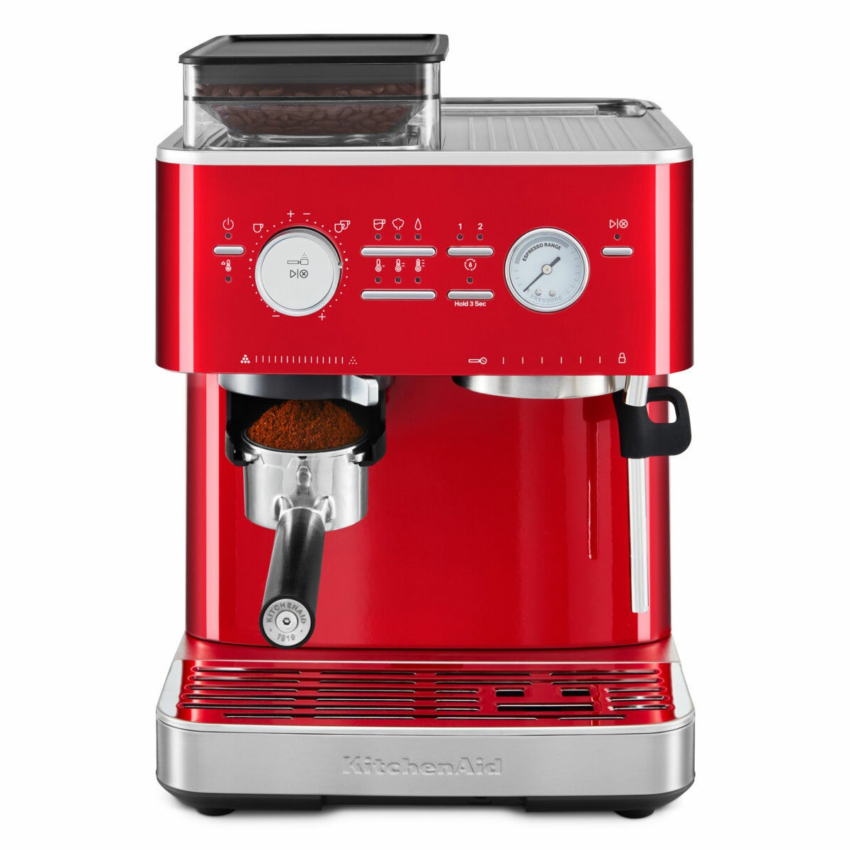 KitchenAid semi-automatic espresso machine with burr grinder, view 2