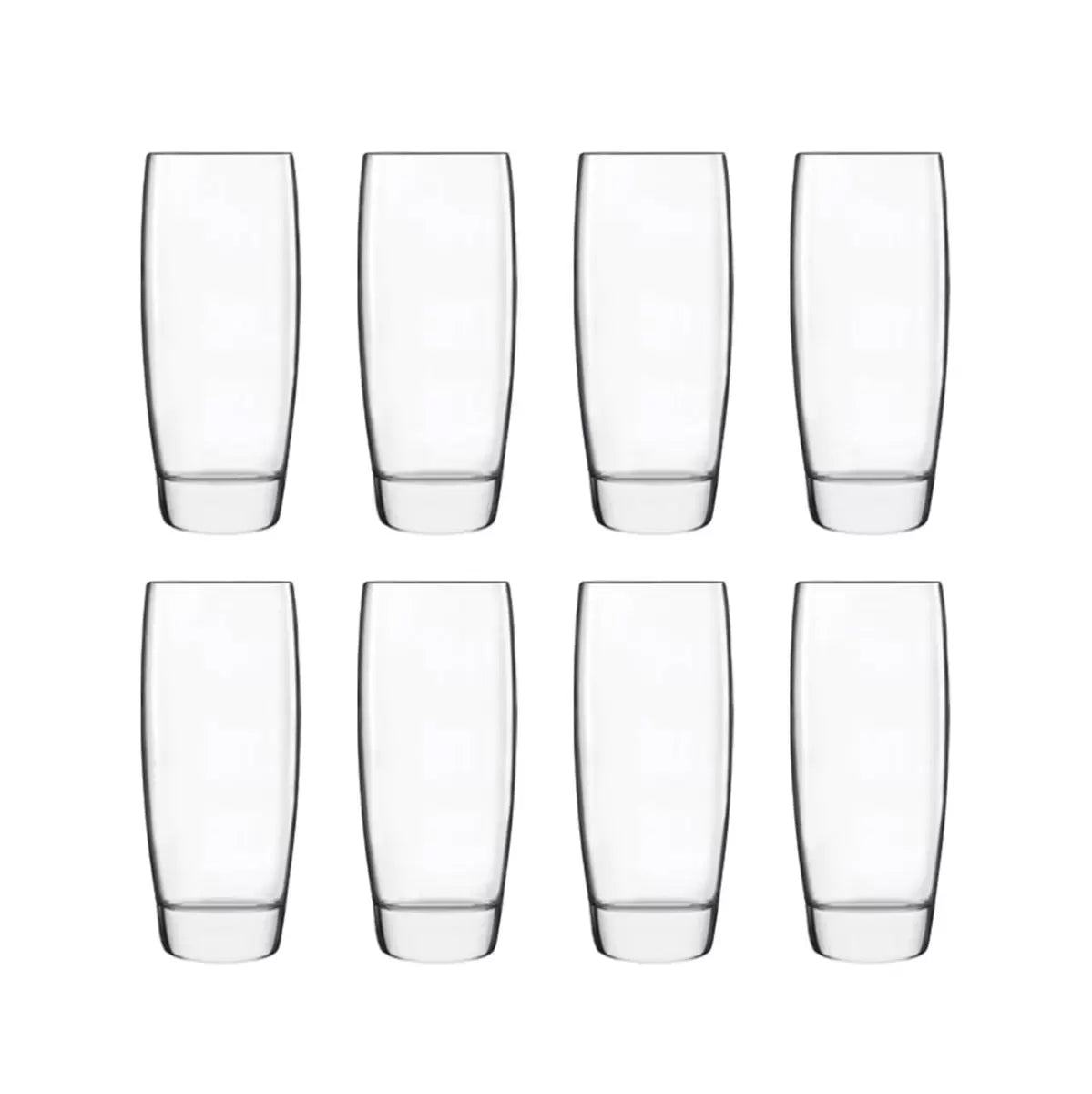 Luigi Bormioli Michelangelo 435ml hi-ball drinking glasses set of 8 crystal-clear tall beverage glasses
