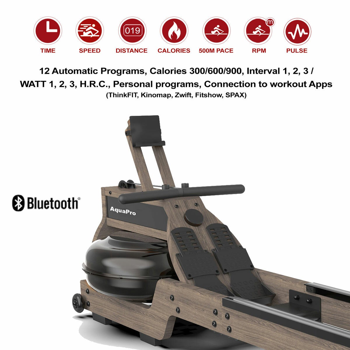 Marcy AquaPro Hydro water rowing machine, view 3