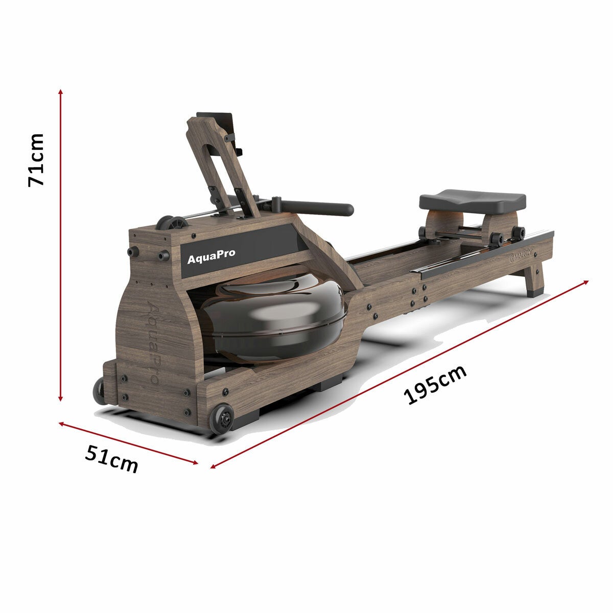 Marcy AquaPro Hydro water rowing machine, view 5