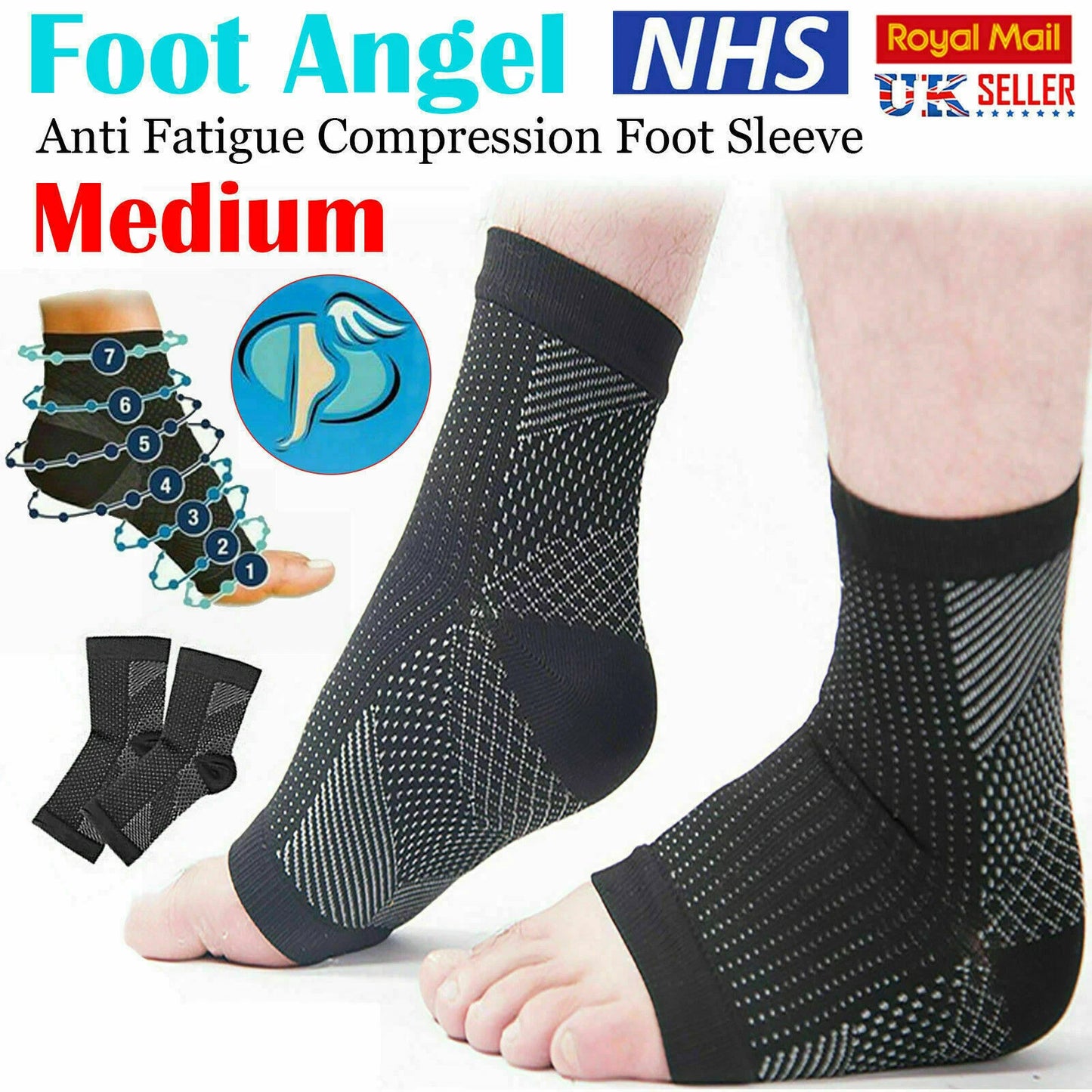 Compression Foot Support Socks | Plantar Fasciitis & Arch Pain Relief Sleeves