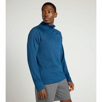Mondetta men's active melange quarter zip, view 4