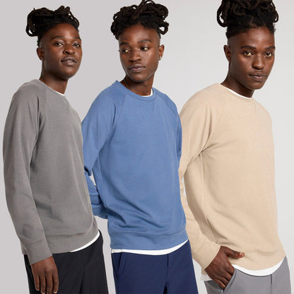Mondetta men's velour crew sweatshirt, main view