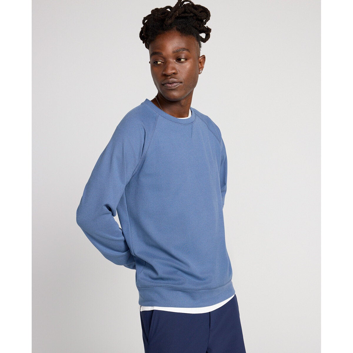 Mondetta men's velour crew sweatshirt, view 2