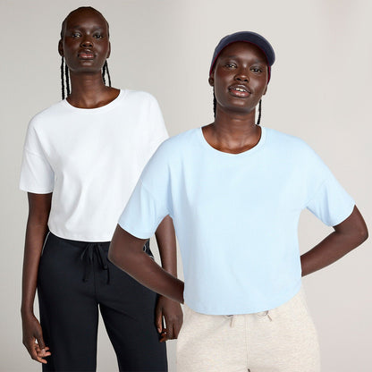Mondetta women's pique mesh cropped tee, main view