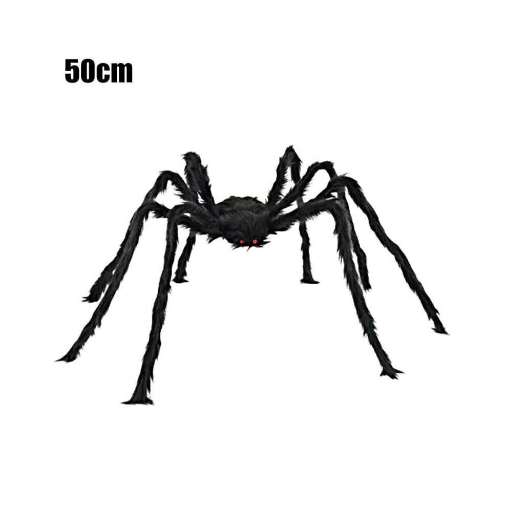 30cm Soft Hairy Black Halloween Spider – Flexible Indoor & Outdoor Prop