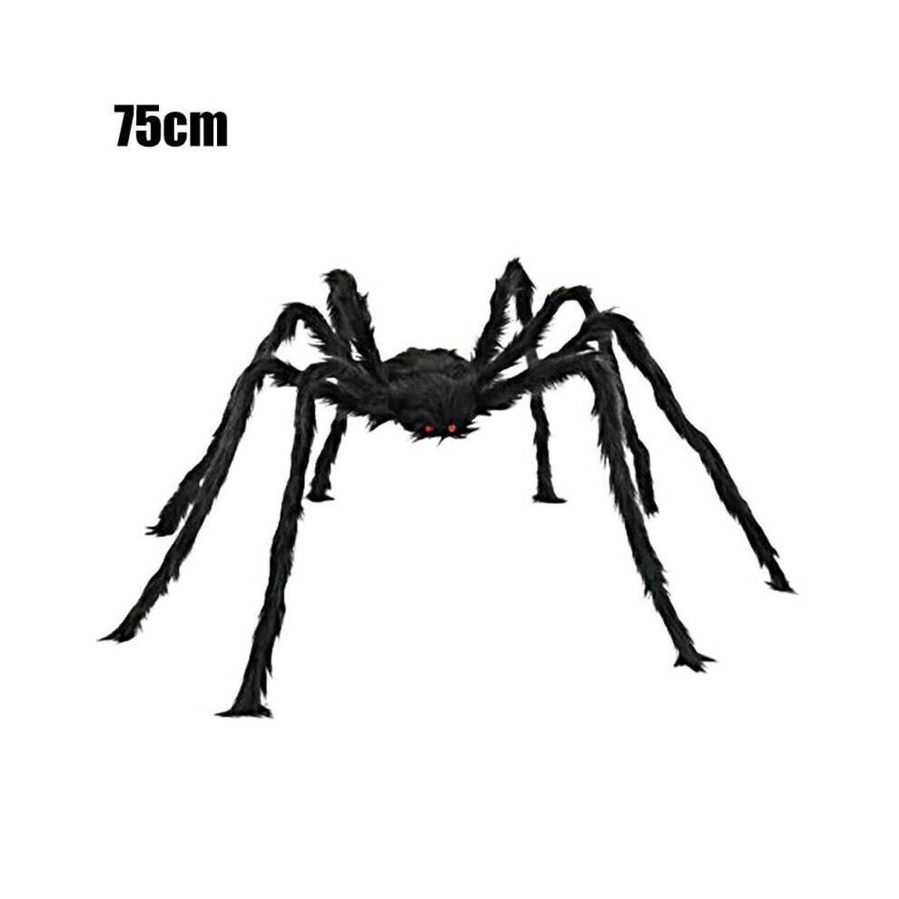 30cm Soft Hairy Black Halloween Spider – Flexible Indoor & Outdoor Prop