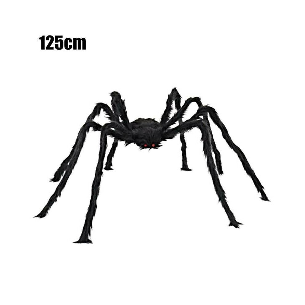 30cm Soft Hairy Black Halloween Spider – Flexible Indoor & Outdoor Prop