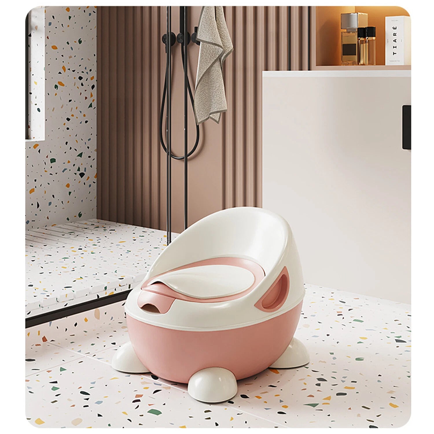 Baby potty training seat with removable pot designed for safe toddler toilet training at home-2