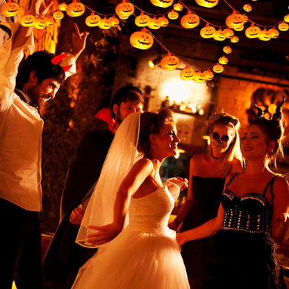 PAWARSO Halloween Pumpkin String Lights 3 Metres 20 LEDs, 2 Modes Waterproof Fairy Lights Battery Operated for Halloween