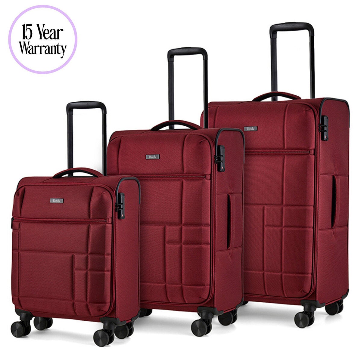 Rock Tokyo softside suitcase set, view 3