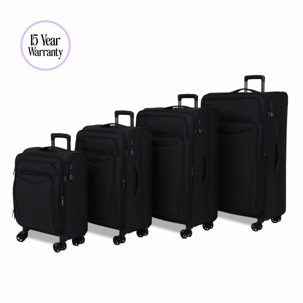 Rock Vitality softside suitcase set, main view