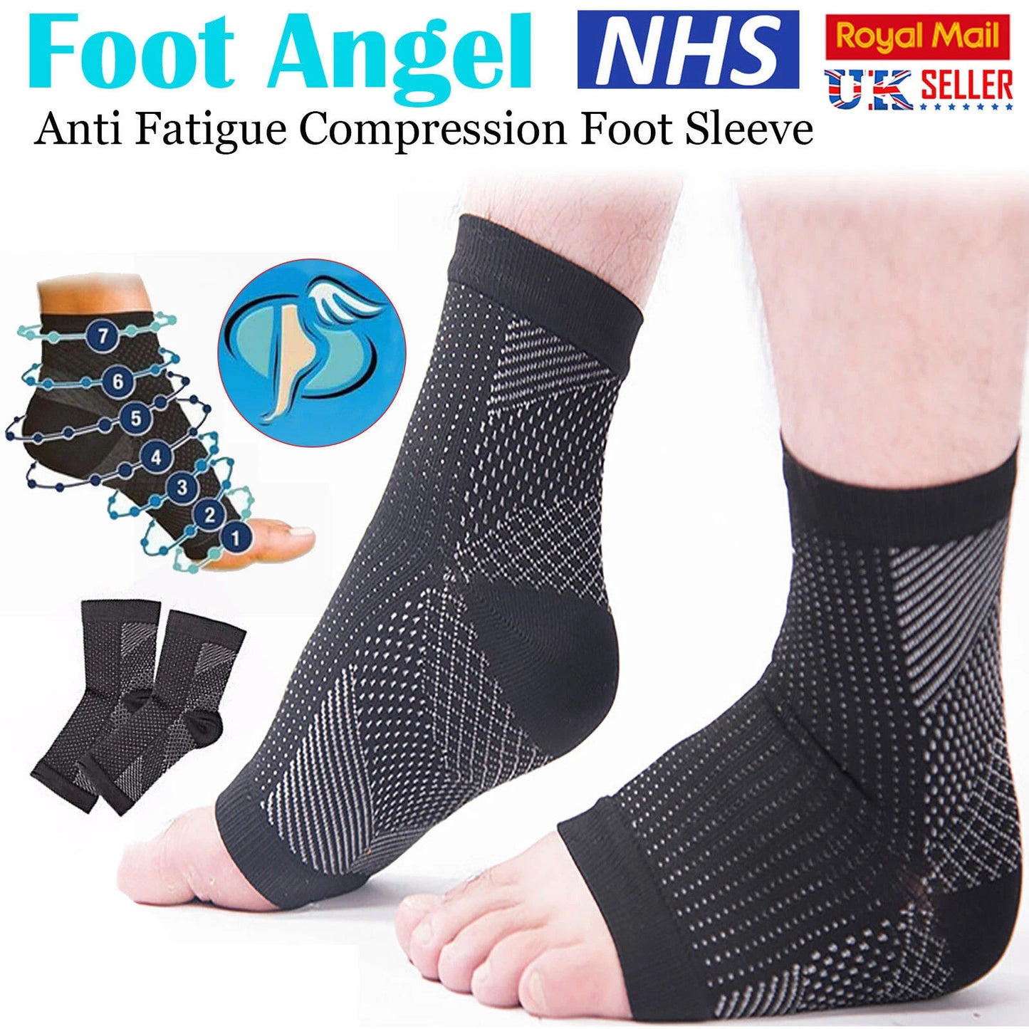 Compression foot support socks for plantar fasciitis arch and heel pain relief-3