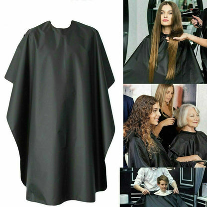 Professional black barber cape for salon hair cutting and hairdressing use-1
