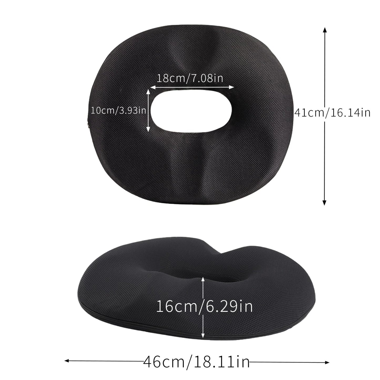 Memory foam donut cushion pillow for orthopedic tailbone pain relief seating support-2