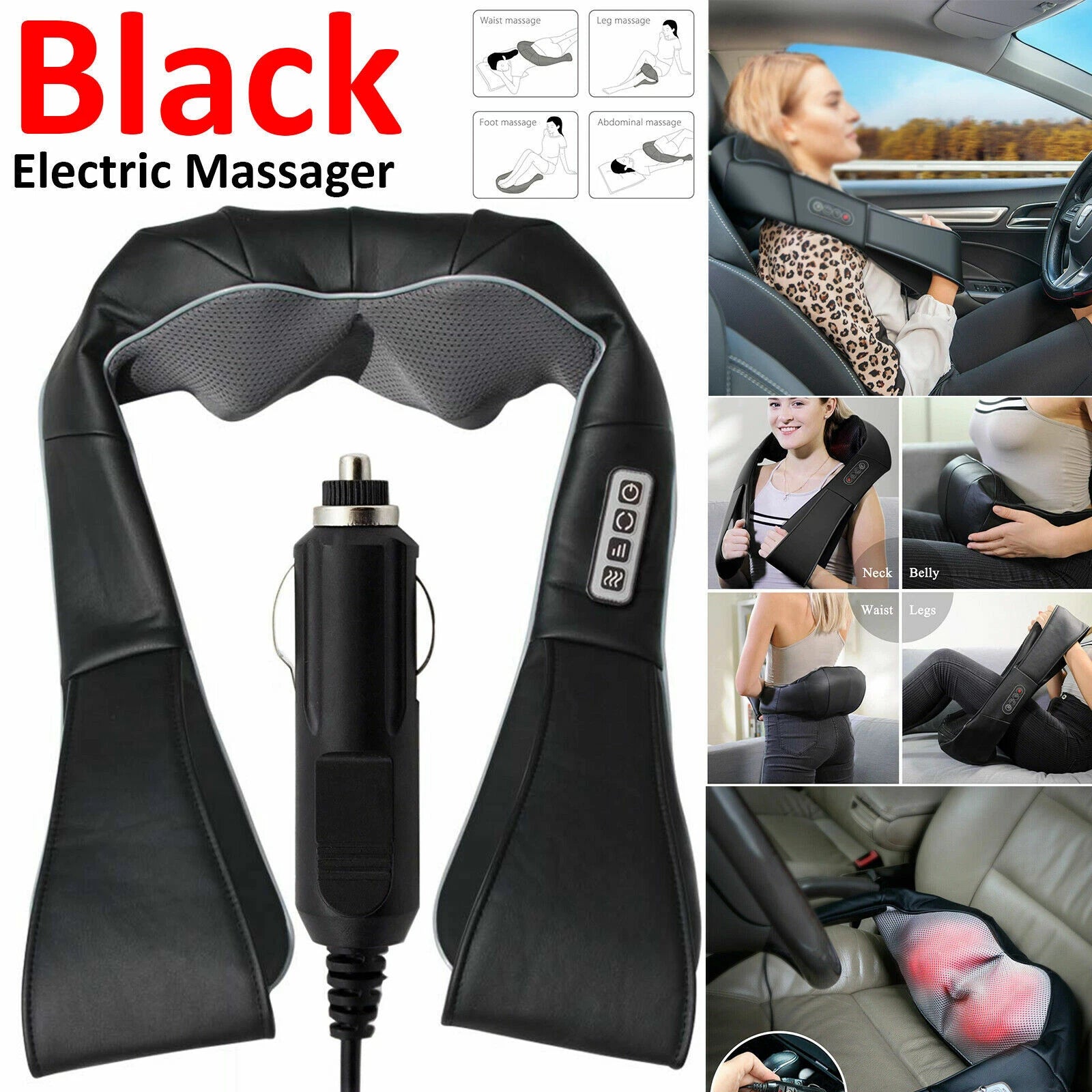 Shiatsu neck and shoulder massager deep kneading muscle pain relief device-1