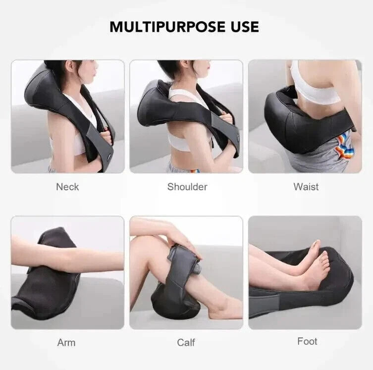 Shiatsu neck and shoulder massager deep kneading muscle pain relief device-3