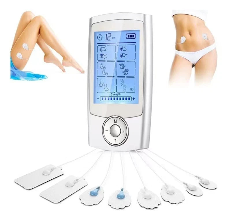 Rechargeable digital TENS machine pain relief therapy device with electrode pads-1