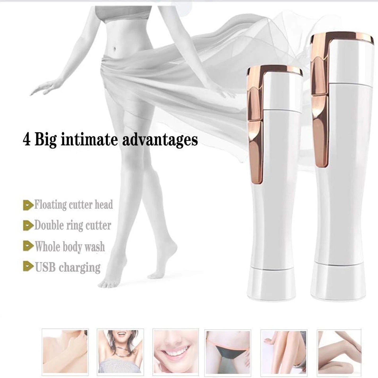 Facial epilator for women face and body hair removal compact grooming device-3