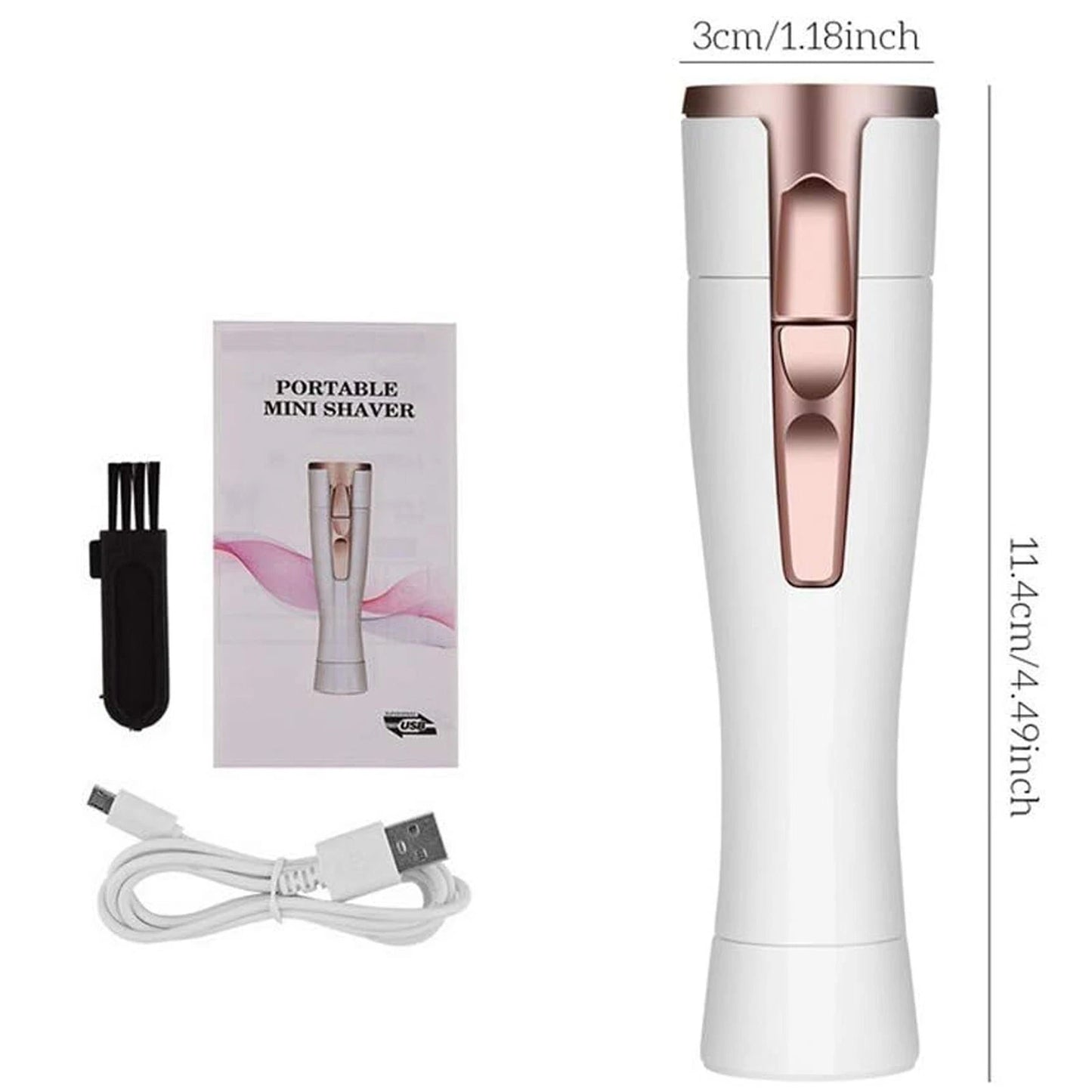 Facial epilator for women face and body hair removal compact grooming device-4