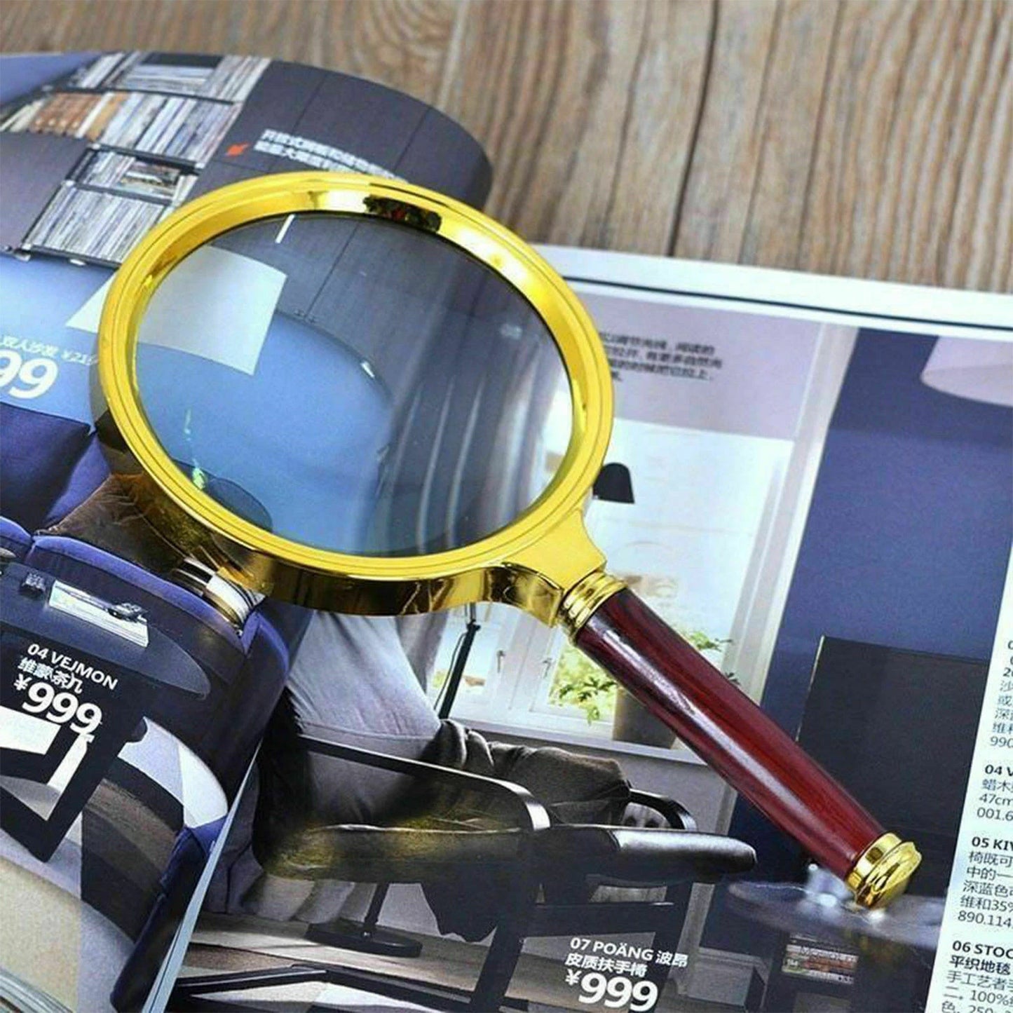 60mm handheld magnifying glass 15x loupe for reading and jewelry inspection-4