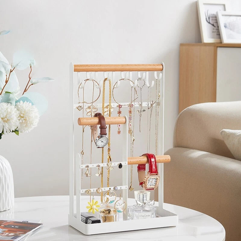 Multi tier jewelry stand holder for necklaces rings earrings and accessories-4
