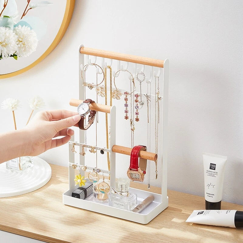 Multi tier jewelry stand holder for necklaces rings earrings and accessories-7