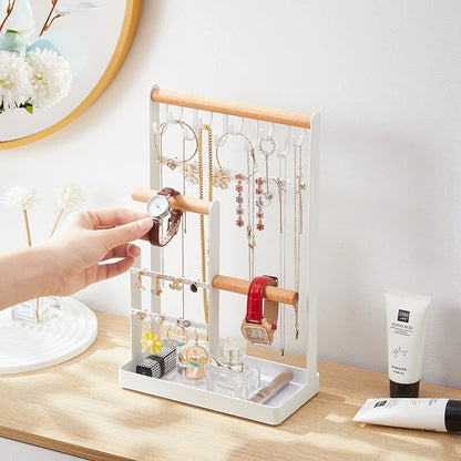 Multi tier jewelry stand holder for necklaces rings earrings and accessories-7