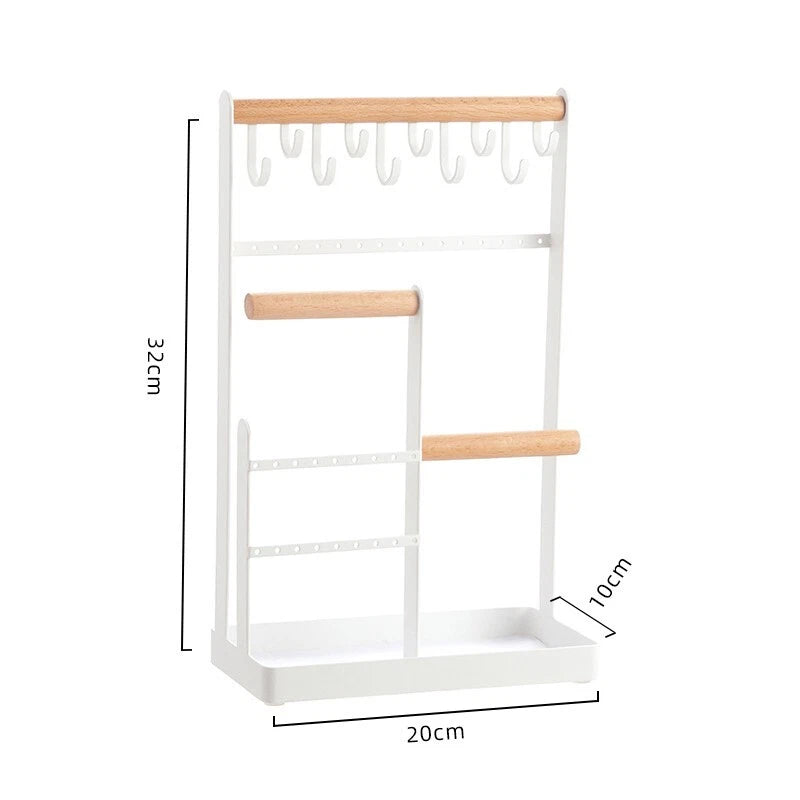 Multi tier jewelry stand holder for necklaces rings earrings and accessories-6