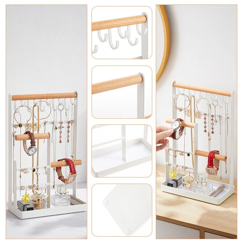 Multi tier jewelry stand holder for necklaces rings earrings and accessories-3