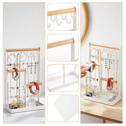 Multi tier jewelry stand holder for necklaces rings earrings and accessories-3