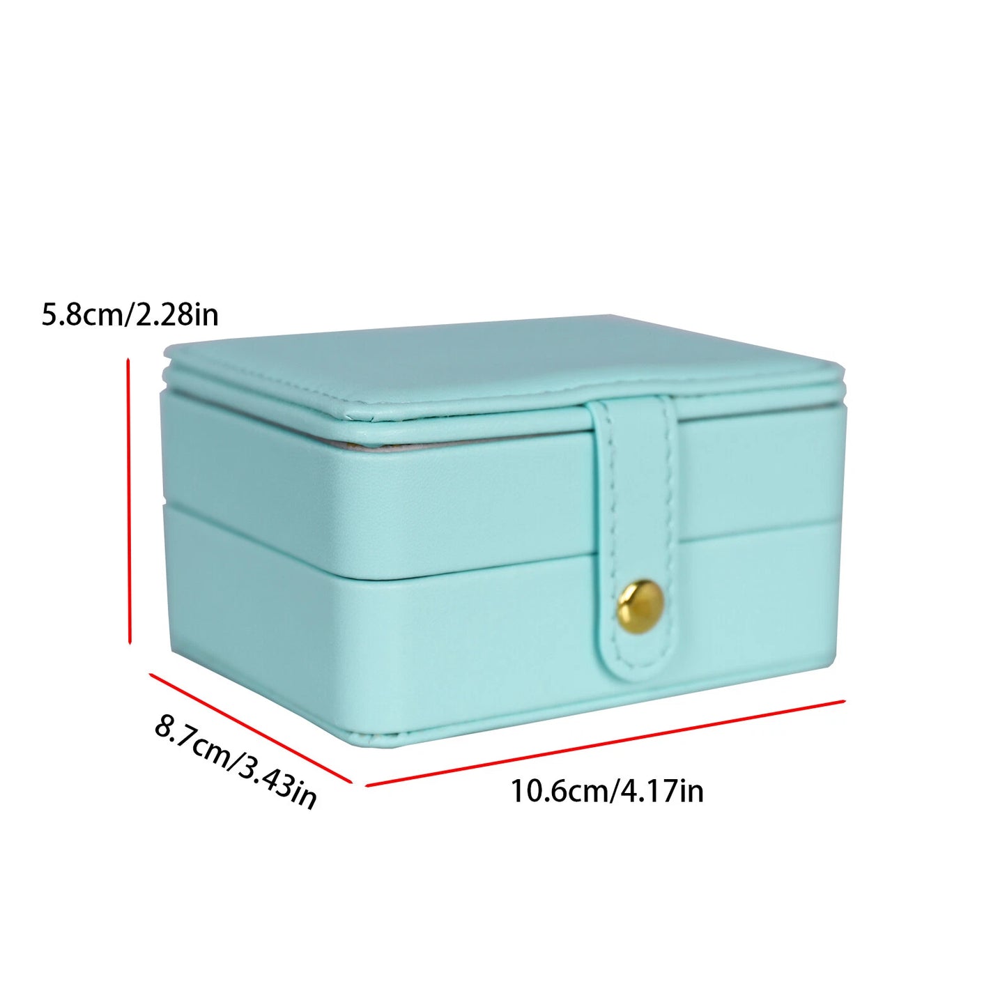 2 Layers Jewellery Boxes Storage Case Drawer Cabinet | Compact Jewelry Organizer for Earrings, Necklaces & Rings | Home & Travel Use