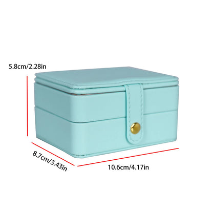 2 Layers Jewellery Boxes Storage Case Drawer Cabinet | Compact Jewelry Organizer for Earrings, Necklaces & Rings | Home & Travel Use