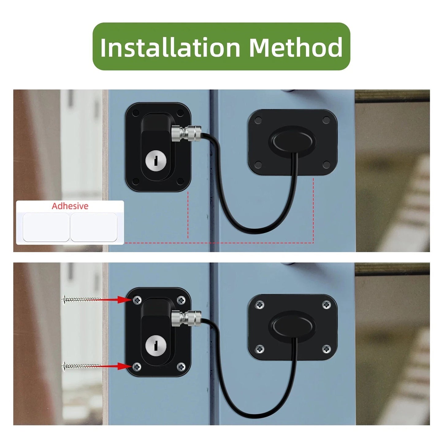 2 pack refrigerator door lock with adhesive and key system for child safety and baby proof kitchen protection-5
