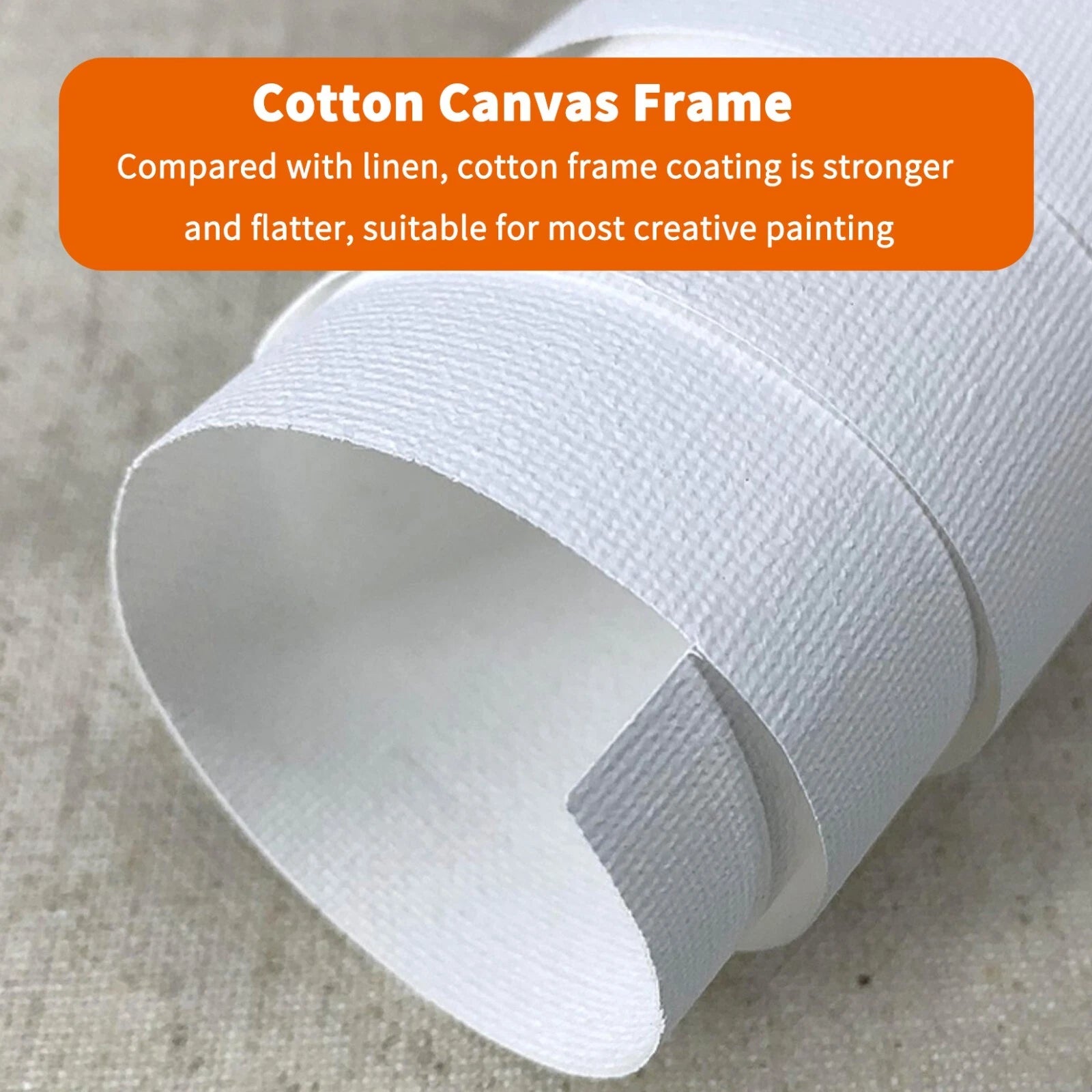 Pack of 4 stretched blank artist canvas boards 40x30CM for acrylic and oil painting-3