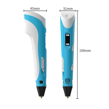 Electronic 3D Printing Pen for Kids LCD Screen, PLA Filament, DIY Art Tool | Creative Drawing & Craft Pen for STEM Learning